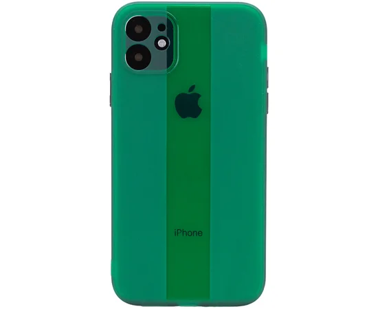 Чехол TPU Glossy Line Full Camera для Apple iPhone 12 (6.1") Зеленый
