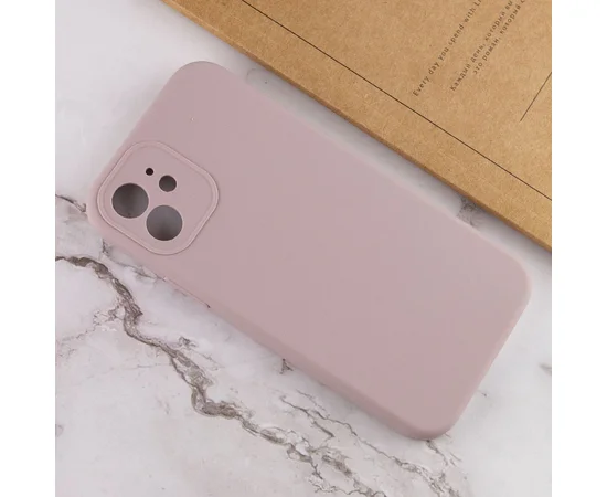 Чехол Silicone Case Lakshmi Square Full Camera для Apple iPhone 12 (6.1") Серый / Lavender