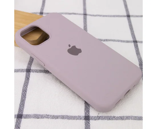 Чехол Silicone Case Full Protective (AA) для Apple iPhone 12 Pro / 12 (6.1") Серый / Lavender