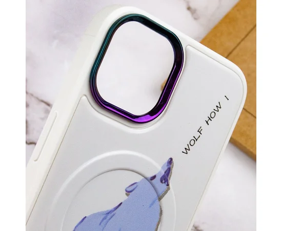 TPU+PC чехол Funny pictures with MagSafe для Apple iPhone 12 Pro / 12 (6.1") Wolf
