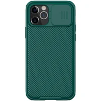 Карбоновая накладка Nillkin Camshield (шторка на камеру) для Apple iPhone 12 Pro / 12 (6.1") Зеленый / Dark Green
