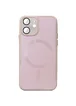 Чехол TPU+Glass Sapphire Midnight with MagSafe для Apple iPhone 12 (6.1") Розовый / Pink Sand