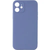 Силиконовый чехол Candy Full Camera для Apple iPhone 12 (6.1") Голубой / Mist blue