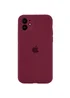 Чехол Silicone Case Full Camera Protective (AA) для Apple iPhone 12 (6.1") Бордовый / Plum