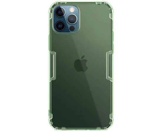 TPU чехол Nillkin Nature Series для Apple iPhone 12 Pro / 12 (6.1") Темно-зеленый (прозрачный)