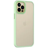 TPU+PC чехол Metal Buttons для Apple iPhone 12 Pro / 12 (6.1") Салатовый