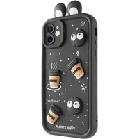 Чехол TPU Toys Case with Ears для Apple iPhone 12 (6.1") Black