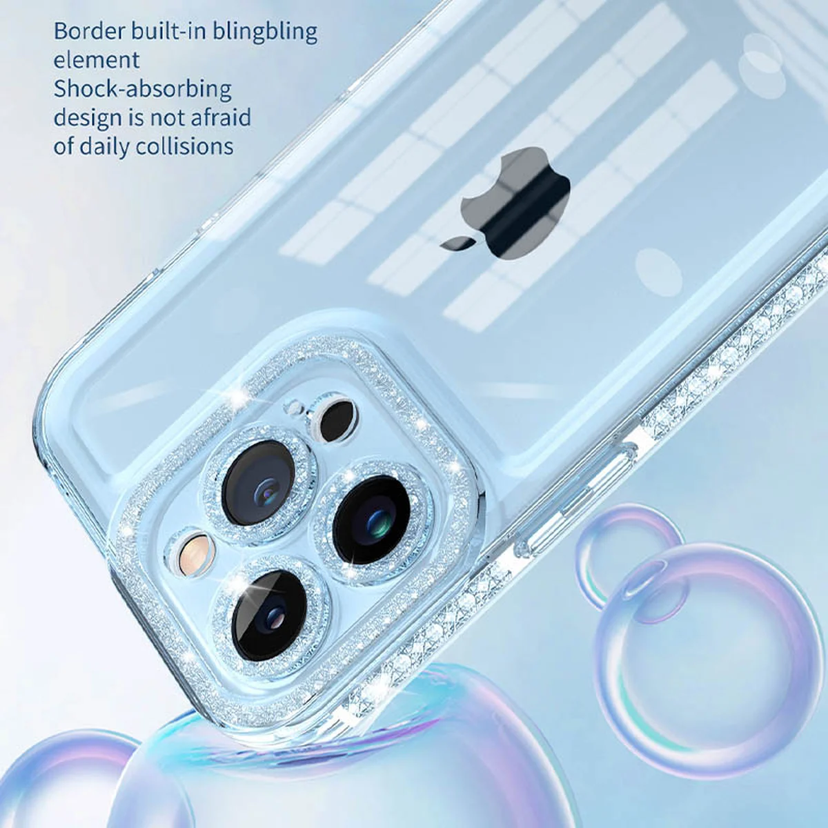 Чехол TPU Starfall Clear для Apple iPhone 12 Pro (6.1") Голубой