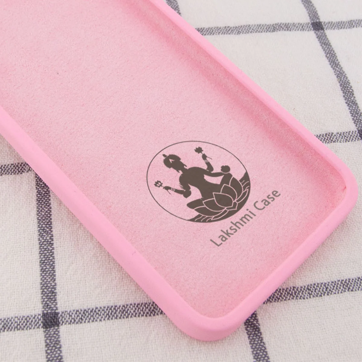 Чехол Silicone Case Lakshmi Square Full Camera для Apple iPhone 12 (6.1") Розовый / Light pink