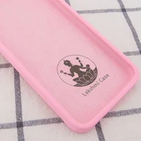 Чехол Silicone Case Lakshmi Square Full Camera для Apple iPhone 12 (6.1") Розовый / Light pink