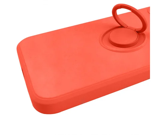 Чехол TPU Candy Ring Full Camera для Apple iPhone 12 (6.1") Красный / Red