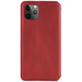Кожаный чехол-книжка GETMAN Cubic (PU) для Apple iPhone 12 Pro / 12 (6.1") Красный