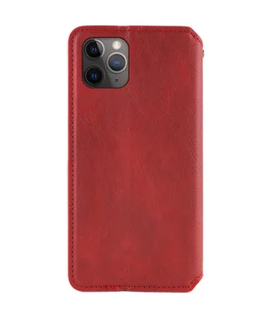 Кожаный чехол-книжка GETMAN Cubic (PU) для Apple iPhone 12 Pro / 12 (6.1") Красный