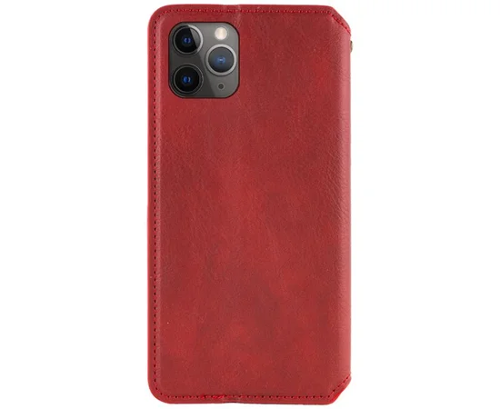 Шкіряний чохол-книжка GETMAN Cubic (PU) для Apple iPhone 12 Pro / 12 (6.1") Червоний