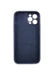 Чехол Silicone Case Full Camera Protective (AA) для Apple iPhone 12 Pro (6.1") Темно-синий / Midnight blue / PVH