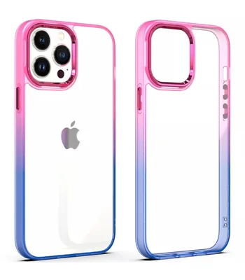 Чехол TPU+PC Fresh sip series для Apple iPhone 12 Pro / 12 (6.1") Розовый / Синий