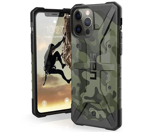 Ударопрочный чехол UAG Pathfinder камуфляж для Apple iPhone 12 Pro / 12 (6.1") Зеленый