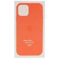 Чехол Silicone case (AAA) full with Magsafe and Animation для Apple iPhone 12 Pro / 12 (6.1") Оранжевый / Pink citrus