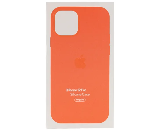 Чохол Silicone case (AAA) full with Magsafe and Animation для Apple iPhone 12 Pro / 12 (6.1 ") Помаранчевий / Pink citrus