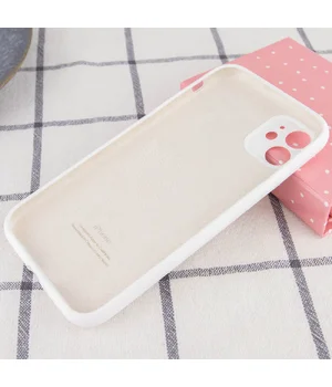 Чохол Silicone Case Full Camera Protective (AA) для Apple iPhone 12 (6.1 ") Білий / White