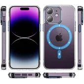 Чехол TPU+PC Colorful with MagSafe для Apple iPhone 12 (6.1") Blue