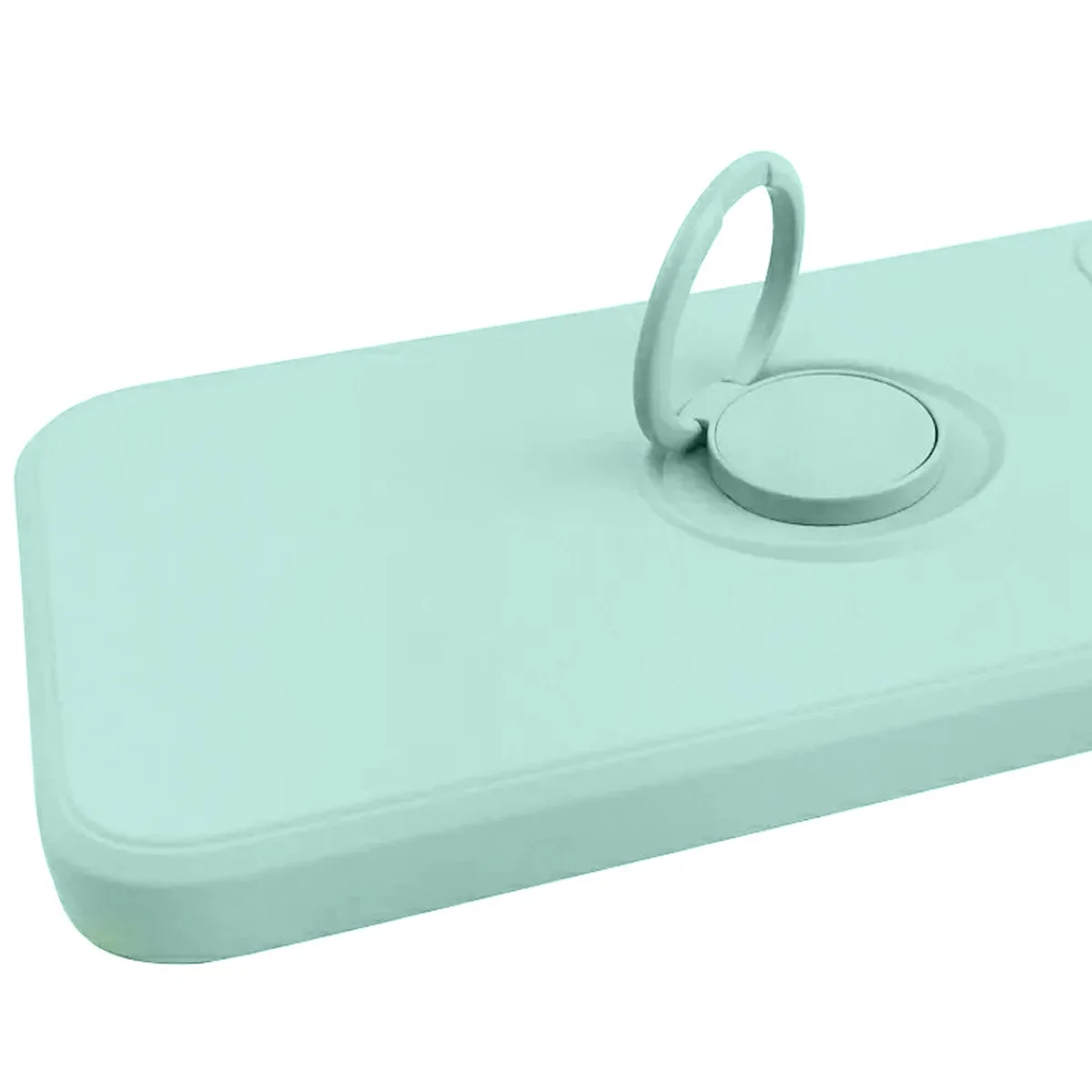 Чехол TPU Candy Ring Full Camera для Apple iPhone 12 (6.1") Бирюзовый / Ice Blue
