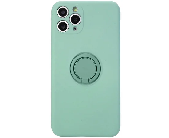 Чехол TPU Candy Ring Full Camera для Apple iPhone 12 Pro (6.1") Бирюзовый / Ice Blue