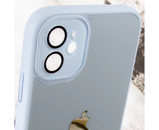 Чехол TPU+Glass Sapphire Midnight для Apple iPhone 12 (6.1") Голубой / Blue