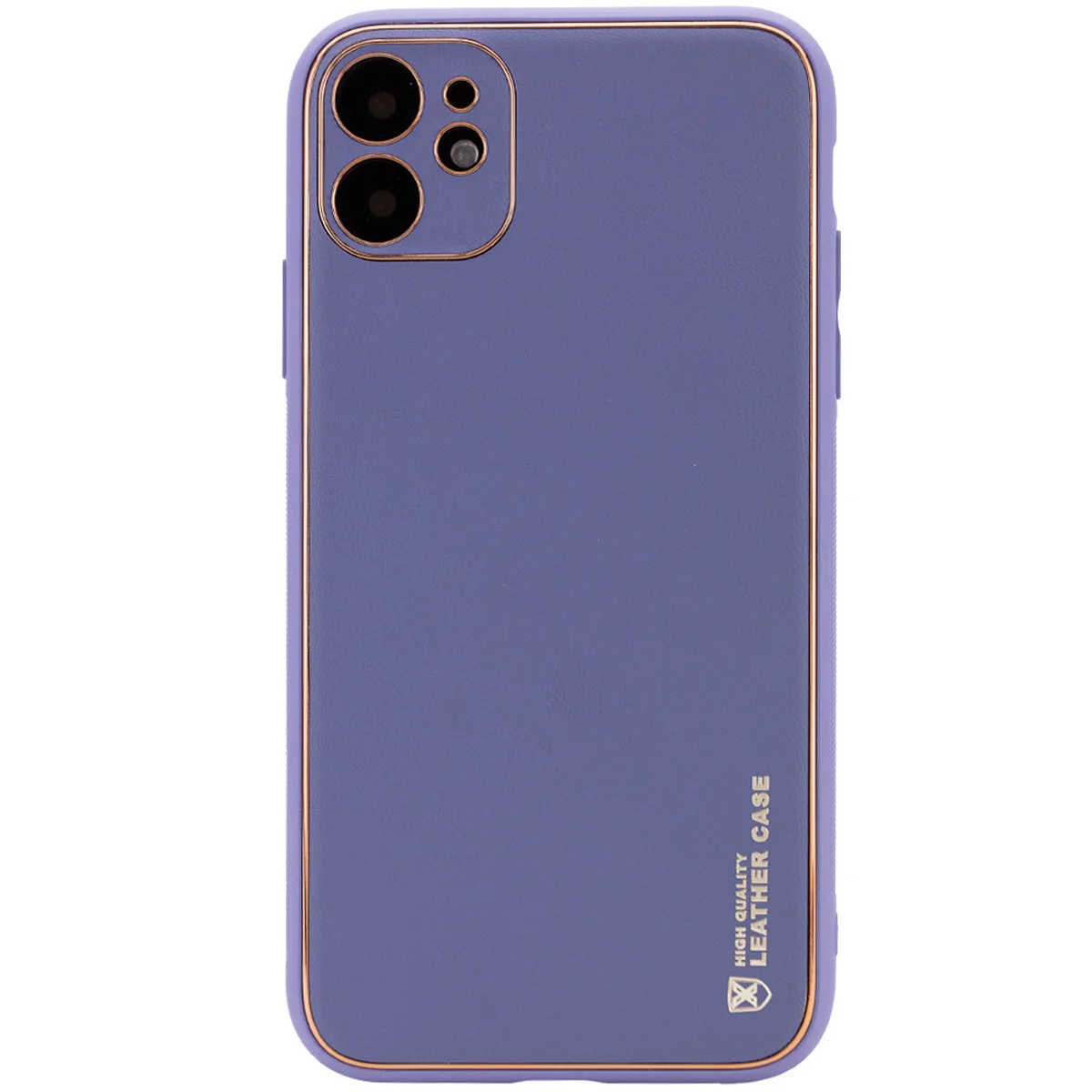 Кожаный чехол Xshield для Apple iPhone 12 (6.1") Серый / Lavender Gray