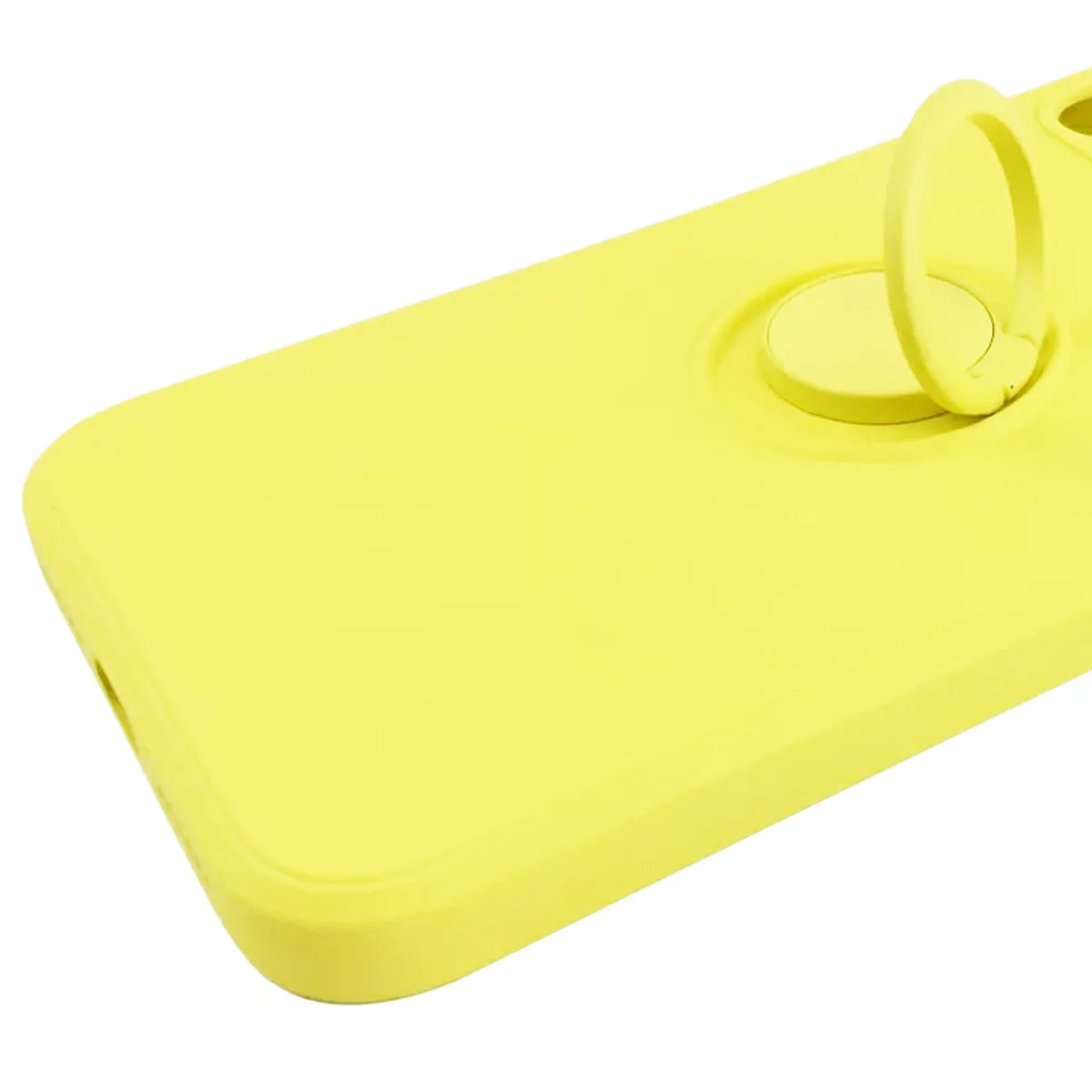 Чехол TPU Candy Ring Full Camera для Apple iPhone 12 (6.1") Желтый / Yellow