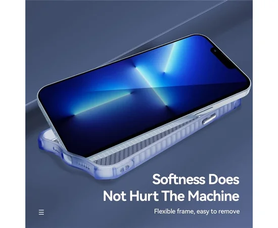 Чехол TPU Ease Carbon color series для Apple iPhone 12 Pro (6.1") Синий / Прозрачный