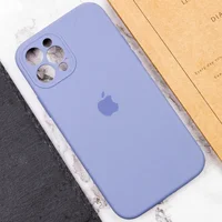 Чехол Silicone Case Full Camera Protective (AA) для Apple iPhone 12 Pro (6.1") Серый / Lavender Gray / PVH