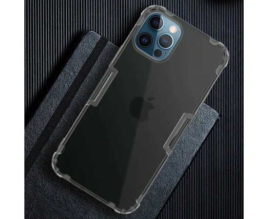 TPU чехол Nillkin Nature Series для Apple iPhone 12 Pro / 12 (6.1") Серый (прозрачный)