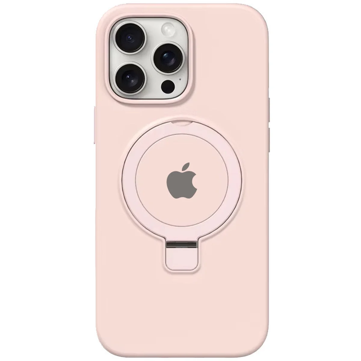 Чехол Silicone Case Full Protective with Ring для Apple iPhone 12 Pro / 12 (6.1") Pink