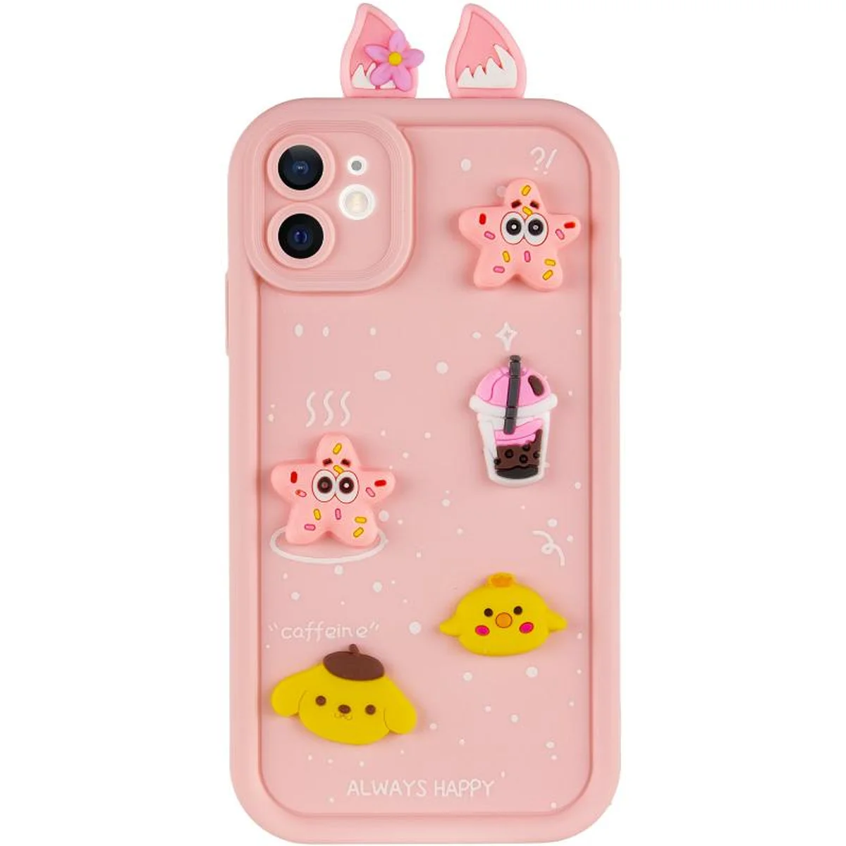 Чехол TPU Toys Case with Ears для Apple iPhone 12 (6.1") Light Pink