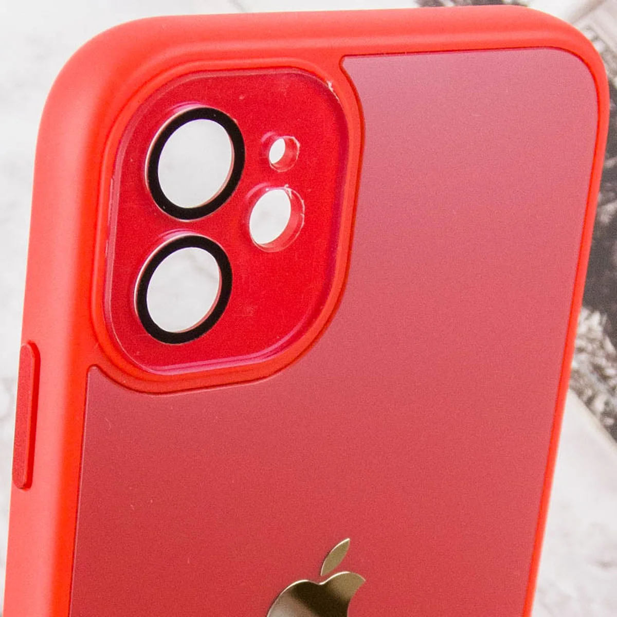 Чохол TPU+Glass Sapphire Midnight для Apple iPhone 12 (6.1") Червоний / Red
