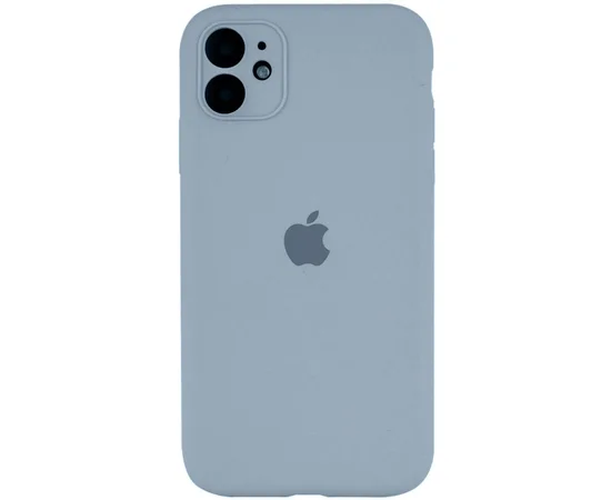 Чехол Silicone Case Full Camera Protective (AA) для Apple iPhone 12 (6.1") Голубой / Sweet Blue