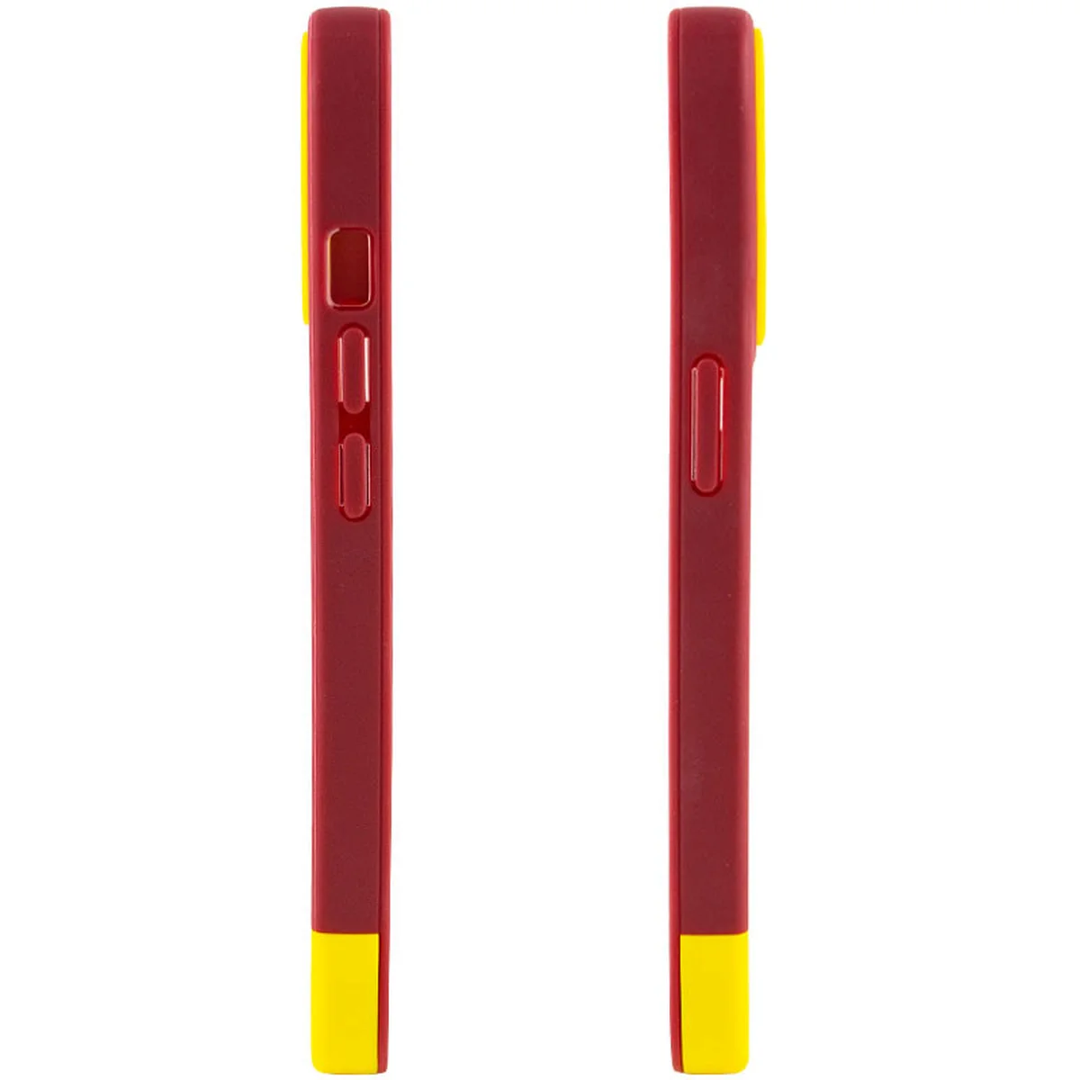 Чехол TPU+PC Bichromatic для Apple iPhone 12 Pro / 12 (6.1") Brown burgundy / Yellow