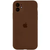 Чехол Silicone Case Full Camera Protective (AA) для Apple iPhone 12 (6.1") Коричневый / Brown