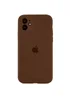 Чехол Silicone Case Full Camera Protective (AA) для Apple iPhone 12 (6.1") Коричневый / Brown