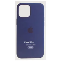 Чехол Silicone case (AAA) full with Magsafe and Animation для Apple iPhone 12 Pro / 12 (6.1") Синий / Navy blue