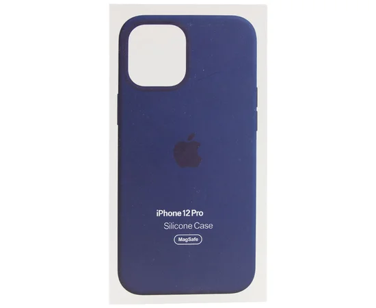 Чехол Silicone case (AAA) full with Magsafe and Animation для Apple iPhone 12 Pro / 12 (6.1") Синий / Navy blue