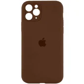 Чехол Silicone Case Full Camera Protective (AA) для Apple iPhone 12 Pro (6.1") Коричневый / Brown