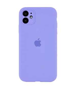 Чохол Silicone Case Full Camera Protective (AA) для Apple iPhone 12 (6.1 ") Бузковий / Dasheen