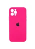Чехол Silicone Case Full Camera Protective (AA) для Apple iPhone 12 Pro (6.1") Розовый / Barbie pink
