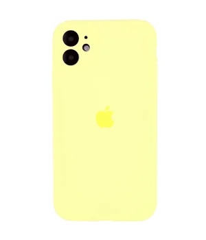 Чохол Silicone Case Full Camera Protective (AA) Apple iPhone 12 (6.1") Жовтий / Mellow Yellow