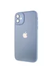 Чехол TPU+Glass Sapphire Midnight для Apple iPhone 12 (6.1") Голубой / Blue