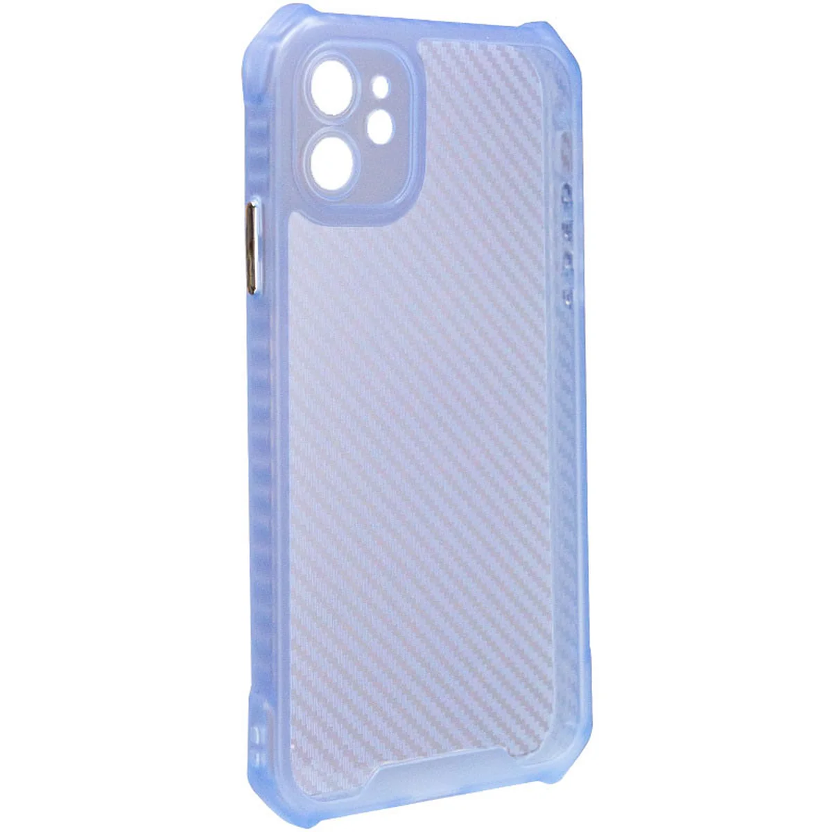 Чехол TPU Ease Carbon color series для Apple iPhone 12 (6.1") Синий / Прозрачный