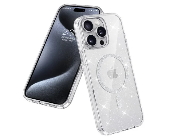 Чохол TPU Eclipse Sparkle (MagFit) для Apple iPhone 12 Pro / 12 (6.1") Clear