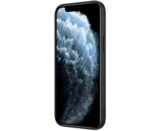 Карбоновая накладка Nillkin Synthetic Fiber series для Apple iPhone 12 Pro / 12 (6.1") Черный